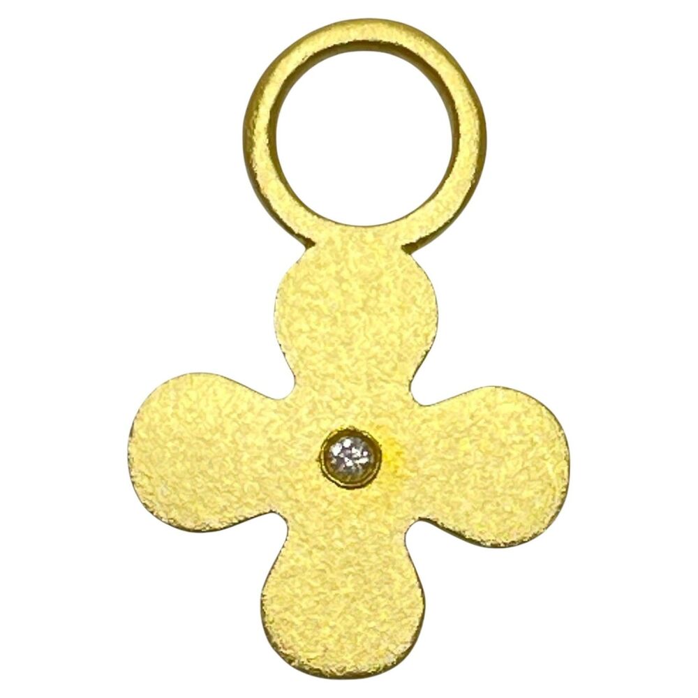 CHARM ME UP 22k gold diamond flower charm by DOROTA LASAK